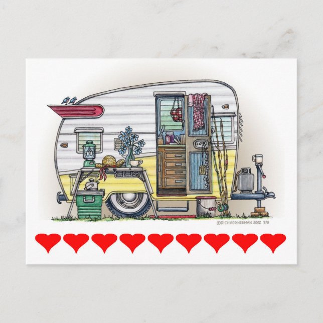 Shasta Camper Trailer Postkarte (Vorderseite)