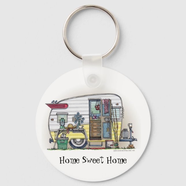 Shasta Camper Trailer RV Schlüsselketten Schlüsselanhänger (Vorderseite)