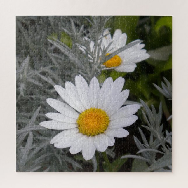 Shasta Daisy Blume und Artemisia Puzzle (Vertikal)