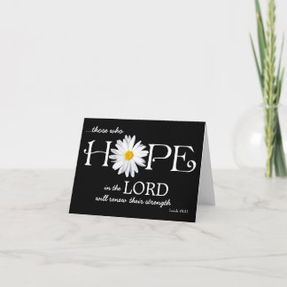 Shasta Daisy Hope in the Lord Isaiah 40:31 Card Karte