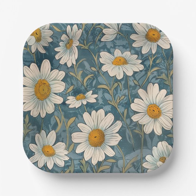 Shasta Daisy Pappteller (Vorderseite)