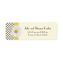 Shasta Daisy Polka Dot Wedding Rücksendeadresse