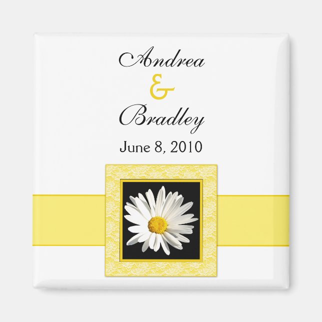 Shasta Daisy "Save the Date"-Magnet Magnet (Vorne)