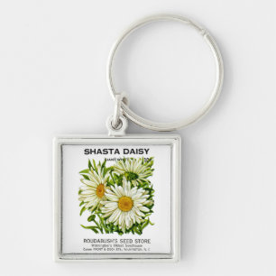 Shasta Daisy Vintag Seed Packet Schlüsselanhänger