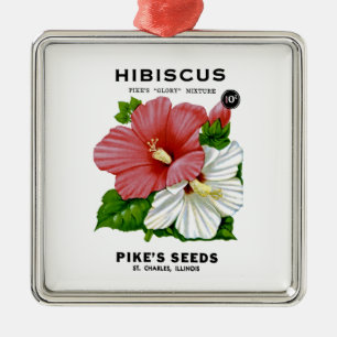 Shasta Daisy Vintag Seed Packet Silbernes Ornament