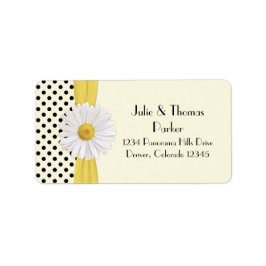 Shasta Daisy Wedding Address Labels Adressaufkleber