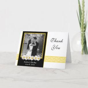Shasta Daisy Wedding Foto Danke-Card Dankeskarte