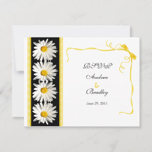 Shasta Daisy Wedding Response Card RSVP Karte