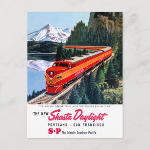 Shasta Daylight Portland San Francisco Poster Postkarte