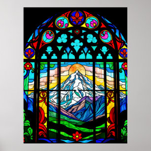Shasta in Buntglas Poster