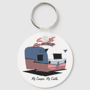 Shasta Vintage Camper - Rosa Schlüsselanhänger