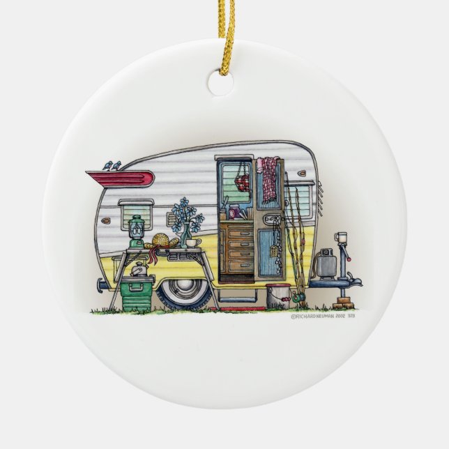 Shasta Wohnwagenanhänger RV Keramik Ornament (Vorne)