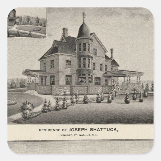 Shattuck Wohnsitz, McLane Mills Quadratischer Aufkleber (Vorderseite)