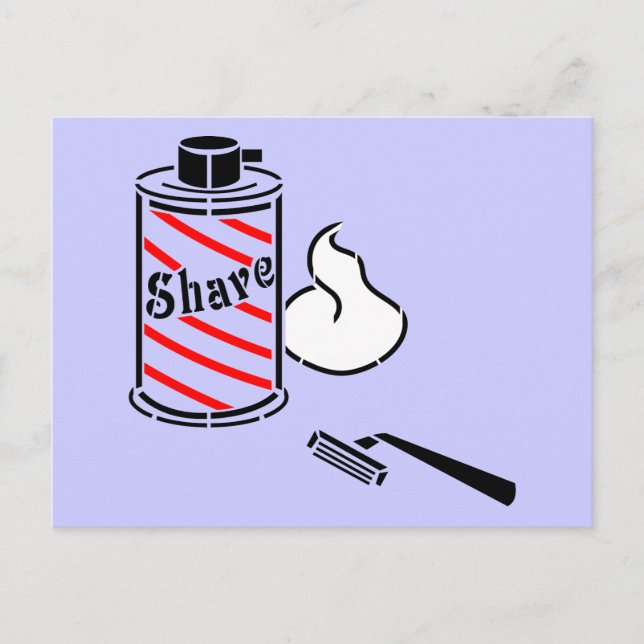 Shave Cream und Razor Postkarte (Vorderseite)