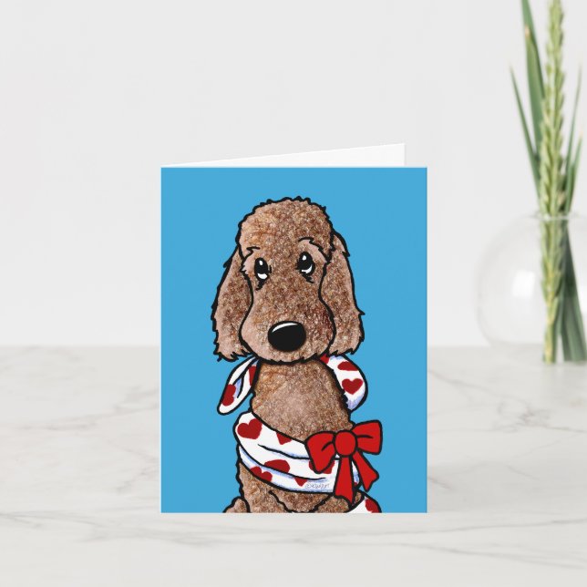 Shaved Chocolate Doodle Valentine Feiertagskarte (Vorderseite)