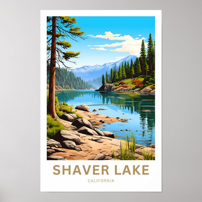 Shaver Lake California Travel Print Poster (Vorne)