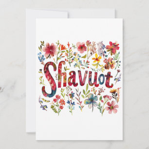 Shavuot - Blumenmuster Einladung