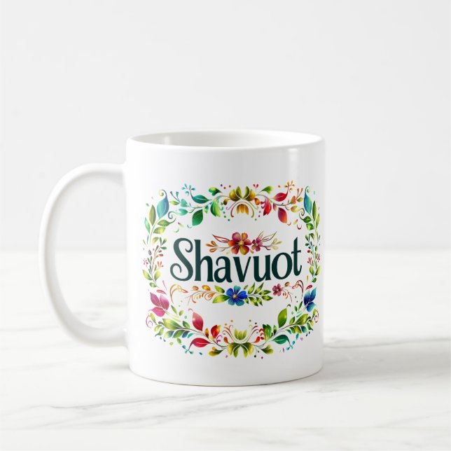 Shavuot - Feierlichkeiten zum Shavuot Festival Kaffeetasse (Links)