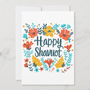 Shavuot - Happy Shavuot Celebration mit Blume Einladung