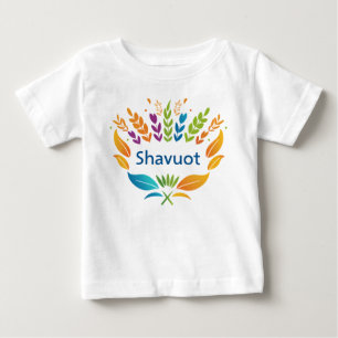 Shavuot - Shavuot-Symbol mit farbenprächtiger Weiz Baby T-shirt