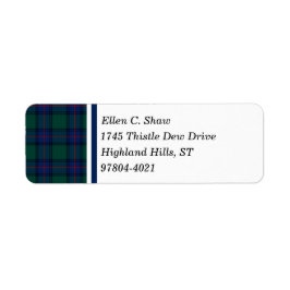 Shaw Clan Green und Royal Blue Scottish Tartan