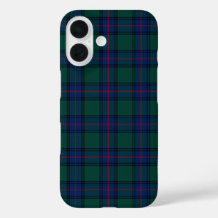 Shaw Clan Royal Blue und Green Tartan iPhone 16 Hülle