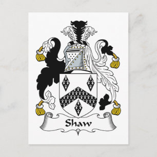 Shaw Familienwappen Postkarte