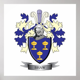 Shaw-Familienwappen-Wappen Poster