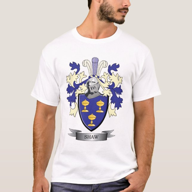 Shaw-Familienwappen-Wappen T-Shirt (Vorderseite)