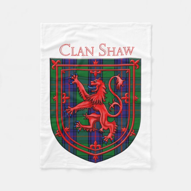 Shaw Tartan Scottish Kariert Lion Rampant Fleecedecke (Vorderseite)