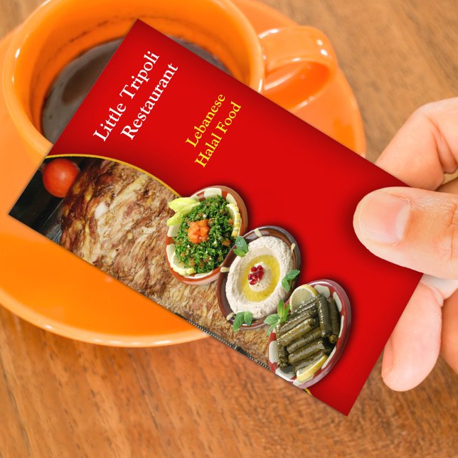 Shawarma Middle East Business Card Visitenkarte (Von Creator hochgeladen)