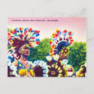Shawnee Indian War Tänzer, Oklahoma Postkarte