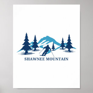 Shawnee Mountain Pennsylvania Skigebiet Skifahren Poster