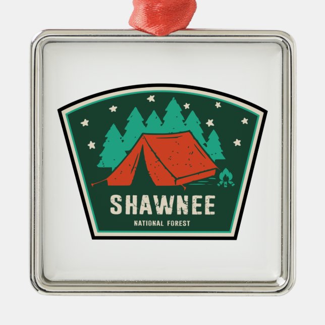 Shawnee National Forest Camping Ornament Aus Metall (Vorne)