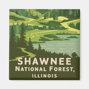 Shawnee National Forest Retro Travel Magnet