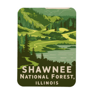 Shawnee National Forest Retro Travel Magnet