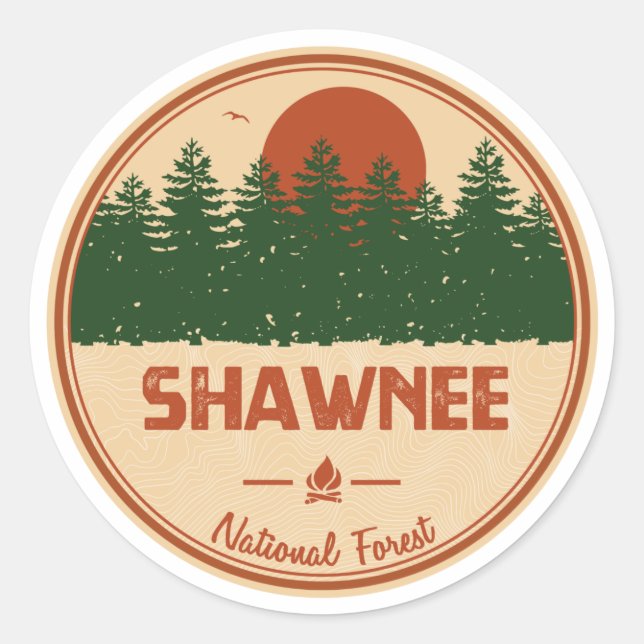 Shawnee National Forest Runder Aufkleber (Vorderseite)