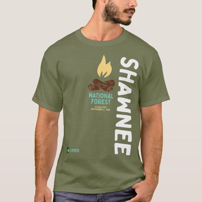 Shawnee National Forest Vertical Illinois T-Shirt (Vorderseite)