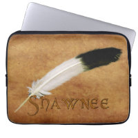 SHAWNEE Native American Feather Laptop Sleeve