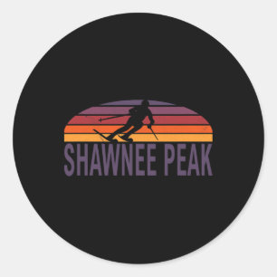 Shawnee Peak Bridgton Maine Ne Ski Resort Snowboar Runder Aufkleber