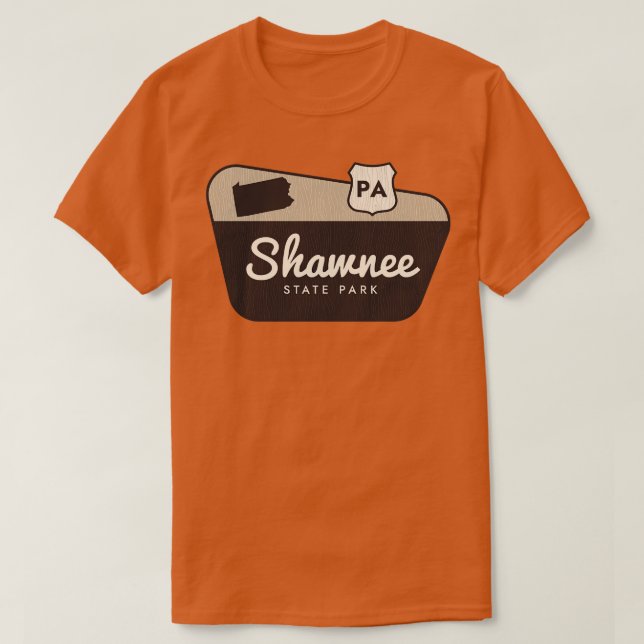 Shawnee Staat Park Pennsylvania Begrüßungszeichen T-Shirt (Design vorne)