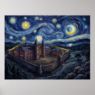 Shawshank-Strafanstalt Sternennacht-Landschaft Poster