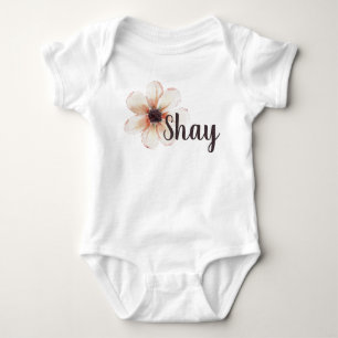 Shay Name Baby Girls Reveal Neugeborene Blume Strampler