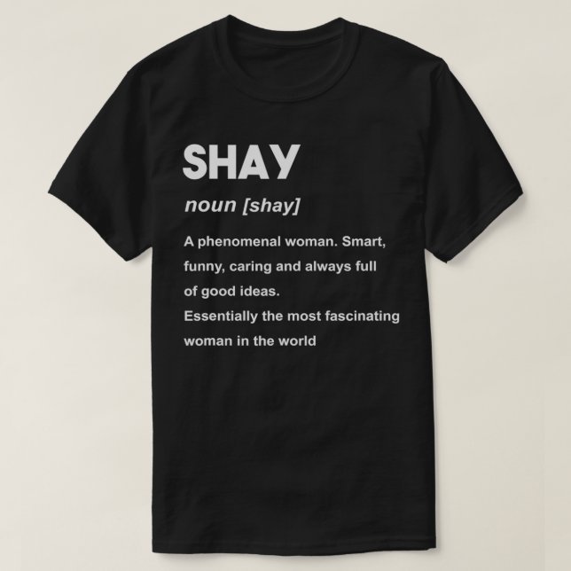 Shay Name  T-Shirt (Design vorne)
