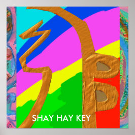 SHAYHAYKEY Gold - einfaches Reiki-Symbol Poster