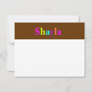 Shayla Danke Metallic Mitteilungskarte