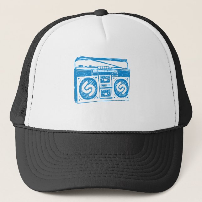 Shazam Boombox Truckerkappe (Vorderseite)