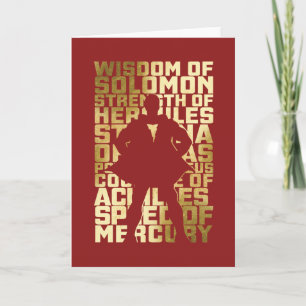 SHAZAM!   Fähigkeits-goldene Typografie-Grafik Karte