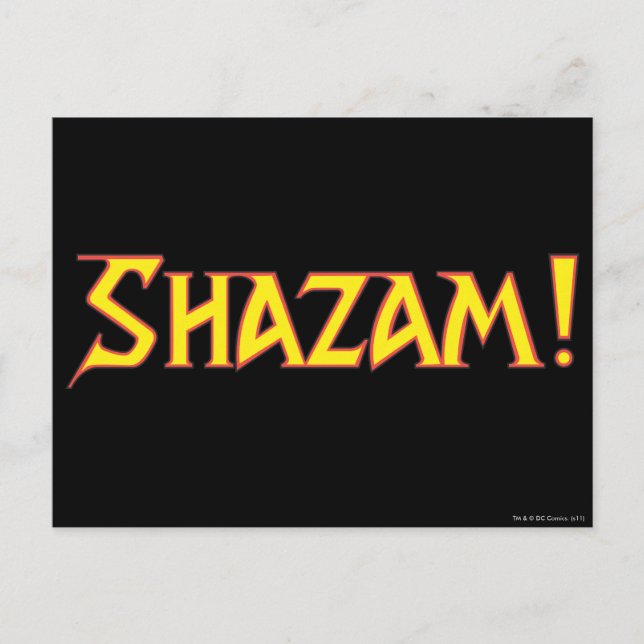 Shazam-Logo Gelb/Rot Postkarte (Vorderseite)