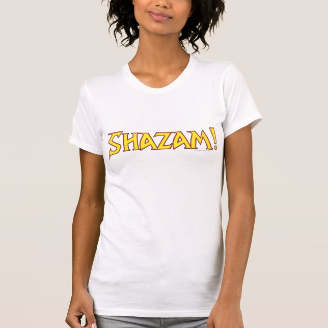 Shazam-Logo Gelb/Rot T-Shirt (Vorderseite)